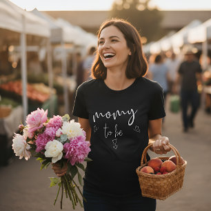 Camiseta mamãe a ser   bebê no caminho