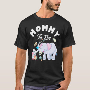 Camiseta Mamãe A Ser Chá de fraldas Elefante Dia de as mães