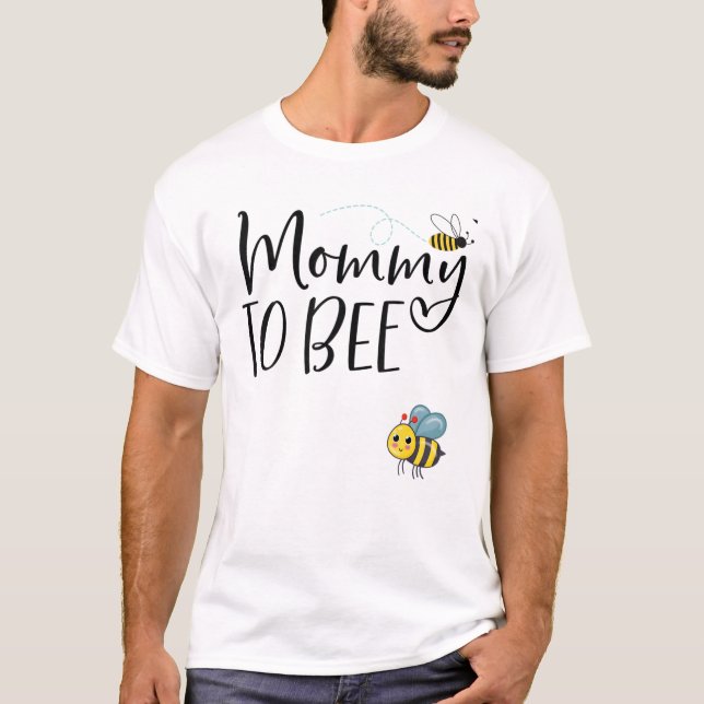 Camiseta Mamãe A Ser Feliz Primavera Bumblebee Dia de as mã (Frente)