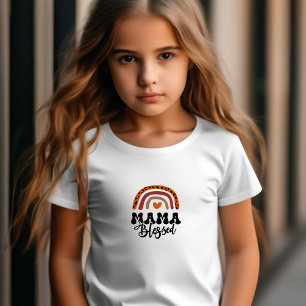 Camiseta Mamãe Abençoou Impressão Little Girl