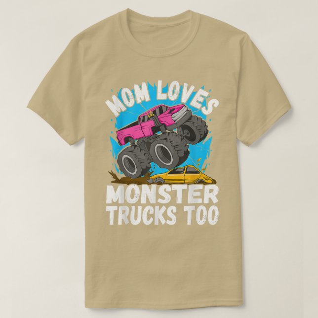Camiseta Mamãe ama Monster Truck também (Frente do Design)