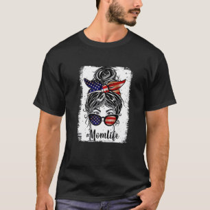 Camiseta Mamãe Americana Branqueada A Vida Mensageira Bun Ó
