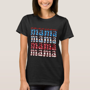 Camiseta Mamãe americana combinando família 4 de julho amer