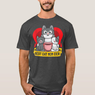 Camiseta Mamãe Animal Cat Fraqueza Esposa Coração Fofo