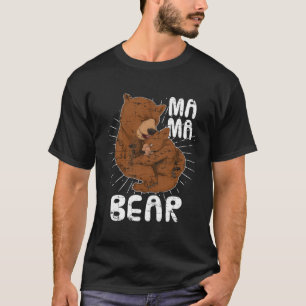 Camiseta Mamãe Animal Family Bear Cub Mãe Dia de as mães Mã