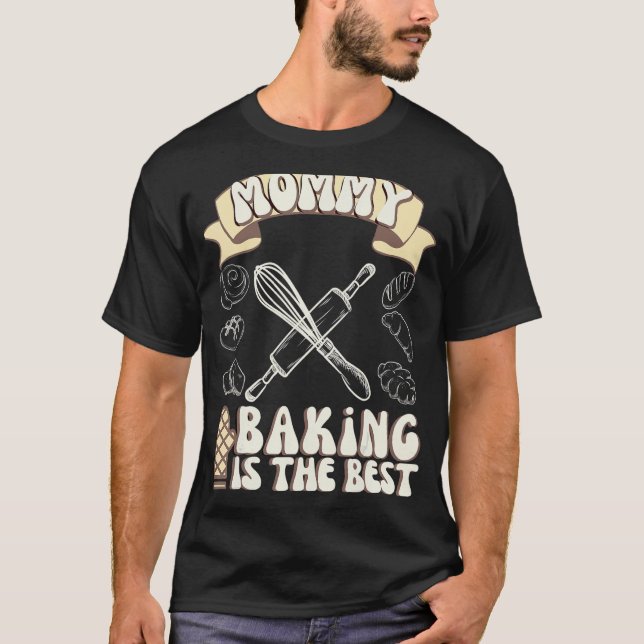 Camiseta Mamãe Baking é o melhor para a mãe padeira. (Frente)