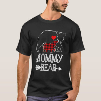 Camiseta Mamãe Bear Buffalo Xadrez Natal Pajama