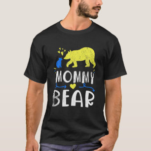 Camiseta Mamãe Bear Family Correspondendo Síndrome de Sen