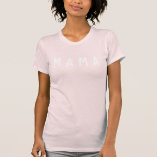 Camiseta "Mamãe" Bela Jersey Crew-Neck