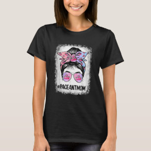 Camiseta Mamãe Bleached Pageant Mãe Cabelo Maluco Feliz Mam
