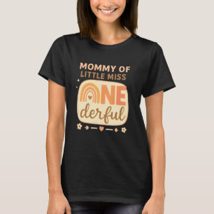 Camiseta Mamãe Boho da Menina Maravilhosa de 1 Ano de Idade