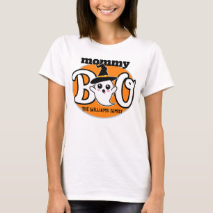 Camiseta Mamãe Boo Diabo de Halloween Família Combinando