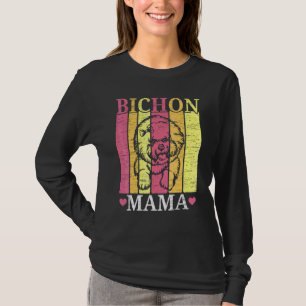 Camiseta Mamãe Cachorro Bichon Frise Criador de Cachorro