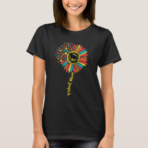 Camiseta Mamãe Cachorro Cachorro Pata Girassol Impressão Le