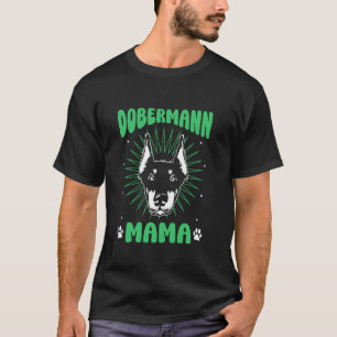 Camiseta Mamãe Cachorro Dobermann Fashion