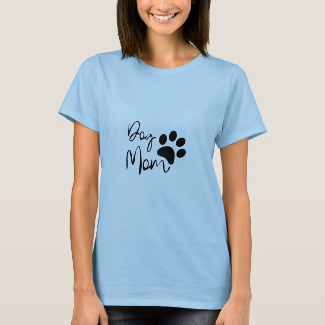 Camiseta Mamãe Cachorro Vibes - Camisa-T De Pet Bonita (Frente)