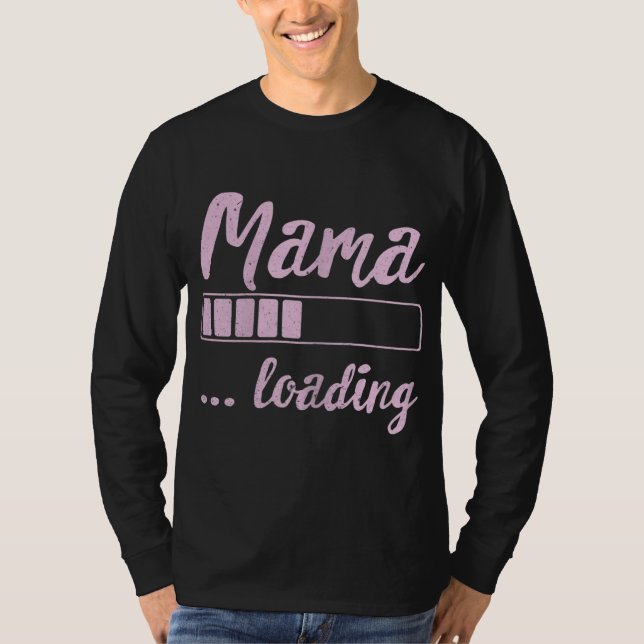Camiseta Mamãe Carregando Futuro Mãe Nova Mamãe Engraçada (Frente)
