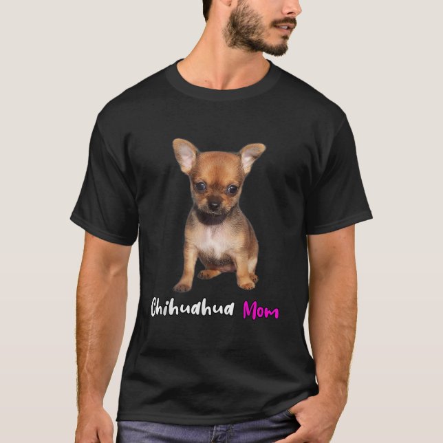 Camiseta Mamãe Chihuahua cachorros presentes (Frente)
