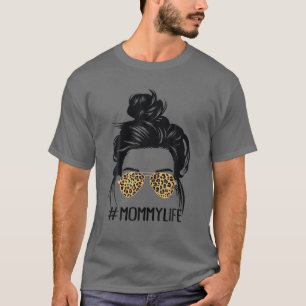 Camiseta Mamãe Clássica Com Matizes De Impressão De Leop