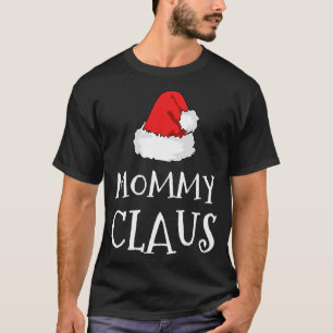 Camiseta Mamãe Claus Christmas Hat Family Pj Group Combinaç