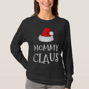 Camiseta Mamãe Claus Christmas Hat Family Pj Group Combinaç