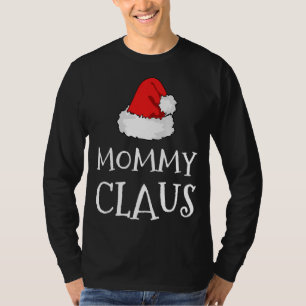 Camiseta Mamãe Claus Christmas Hat Family Pj Group Combinaç