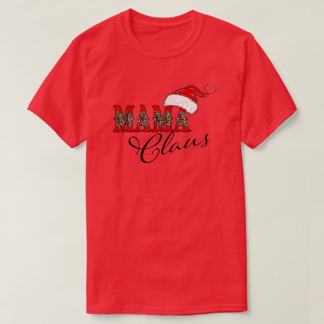 Camiseta Mamãe Claus Feliz Natal Engraçado Mãe Papais noeis (Frente do Design)