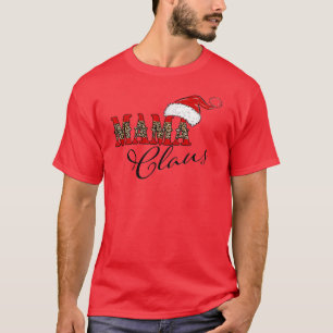 Camiseta Mamãe Claus Feliz Natal Engraçado Mãe Papais noeis