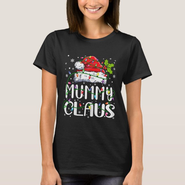 Camiseta Mamãe Claus Natal Santa Hat Matando Família Xm (Frente)