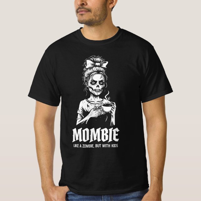 Camiseta Mamãe Como Um Zombie Mas Com Crianças (Frente)