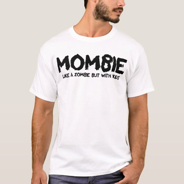 Camiseta Mamãe Como Um Zumbi Mas Com Crianças Mamãe Hallowe (Frente)