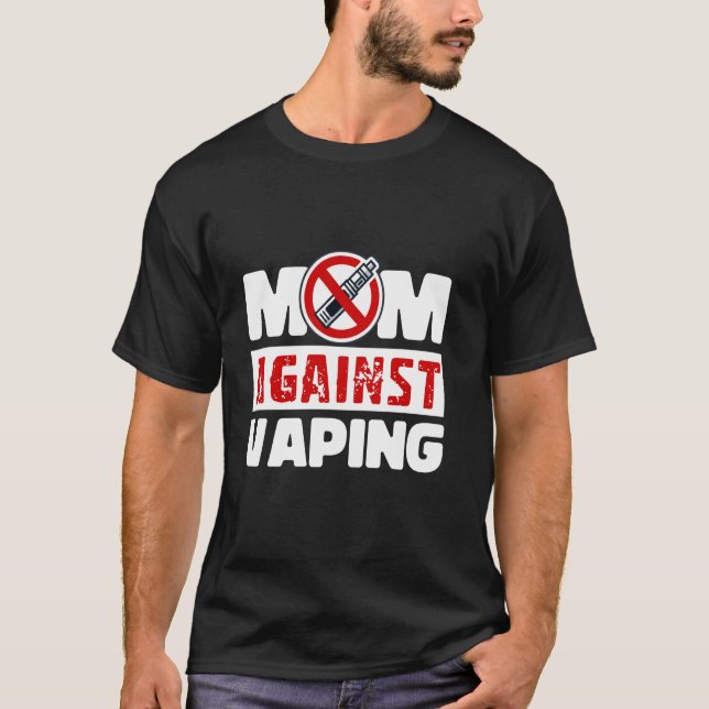 Camiseta Mamãe Contra Vaping Funny Anti Vape Free Mot (Frente)