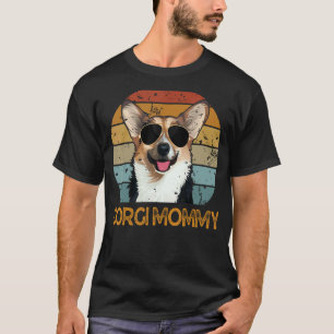 Camiseta Mamãe Corgi Antiga Dona de Estimação de Cachorro