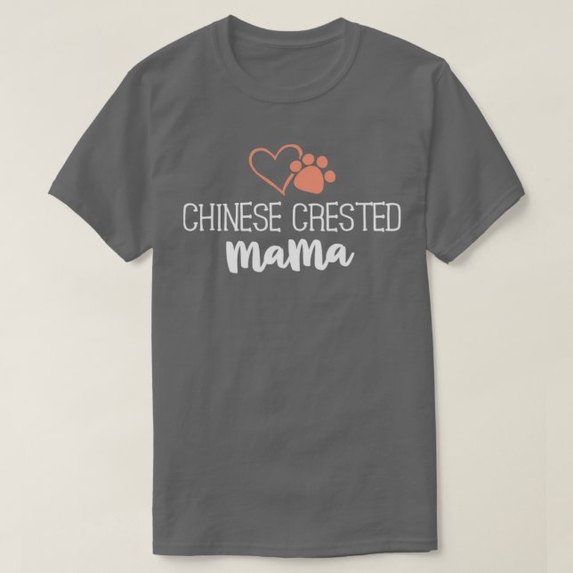 Camiseta Mamãe Crequada Chinesa Coloca Presente De Cachorro (Frente do Design)