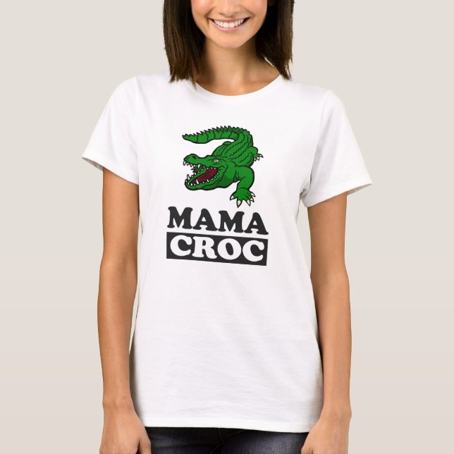 Camiseta Mamãe Crocodilo T Shirt Animal Mãe Presente Mãe (Frente)