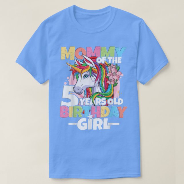 Camiseta Mamãe da aniversariante 5 (Frente do Design)