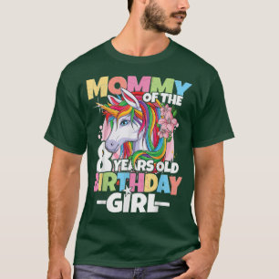 Camiseta Mamãe da aniversariante 8º Aniversário Filha