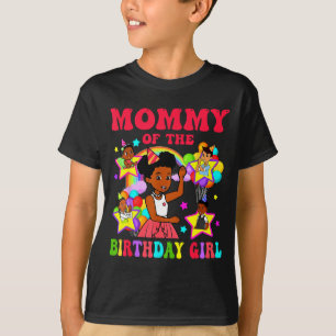 Camiseta Mamãe da aniversariante boneca rosa gracie família