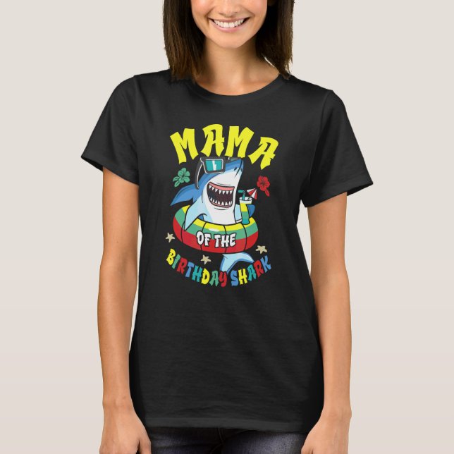 Camiseta Mamãe Da Família Aniversário Que Combina Com Tubar (Frente)
