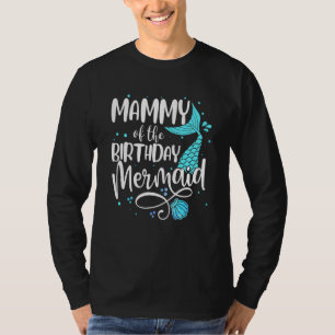 Camiseta Mamãe Da Família De Mermaid De Aniversário Parte C