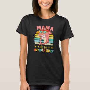 Camiseta Mamãe Da Família Shark Birthday Que Corresponde À 