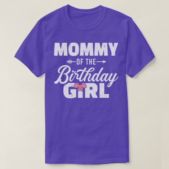 Camiseta Mamãe da filha de aniversário que atende a família (Frente do Design)