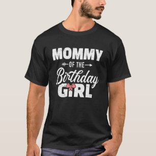 Camiseta Mamãe Da Filha De Aniversário Que Corresponde À Fa