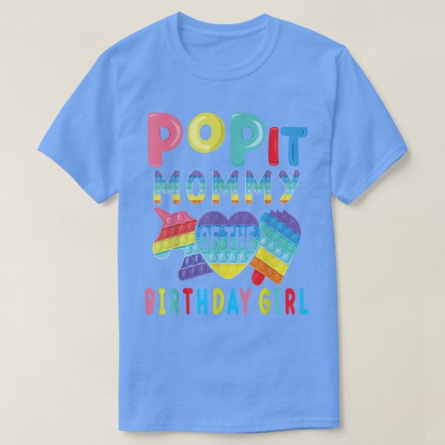 Camiseta mamãe da Garota de Aniversário (Frente do Design)