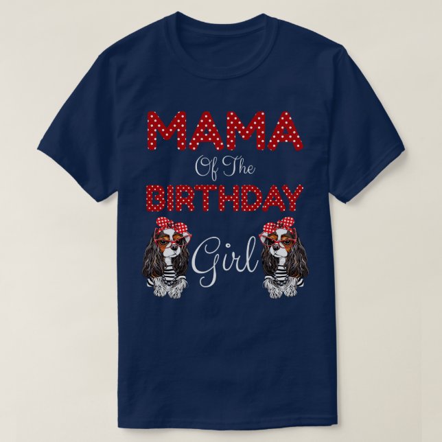 Camiseta Mamãe Da Garota De Aniversário (Frente do Design)