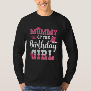 Camiseta Mamãe da Garota de Aniversário do Pensamento da Ga