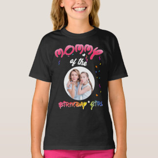 Camiseta Mamãe da garota de aniversário personalizada