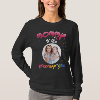Camiseta Mamãe da garota de aniversário personalizada