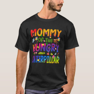 Camiseta Mamãe da Lagarta Comilona Fofa Aniversário de 1 an
