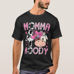 Camiseta Mamãe da Menina de 4 Anos de Idade Sempre Mal-Humo